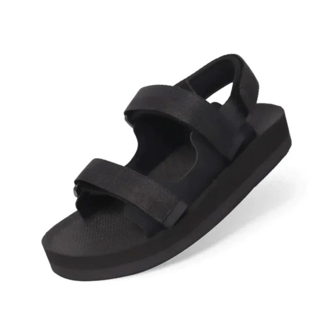 Indosole Womens Adventurer Adjustable Straps Sandals Black  Sz 10-11 USA
